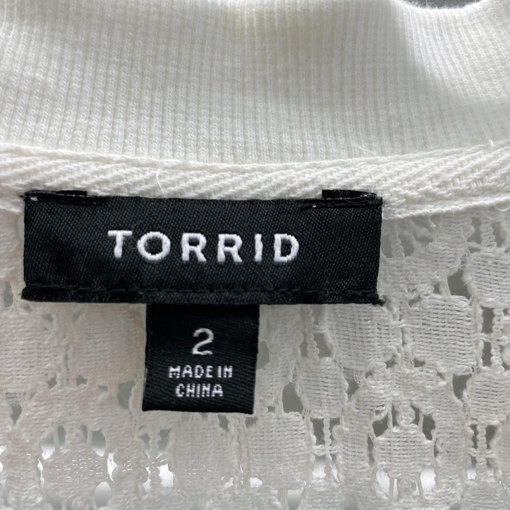 Torrid white lace jacket - Picture 3 of 3